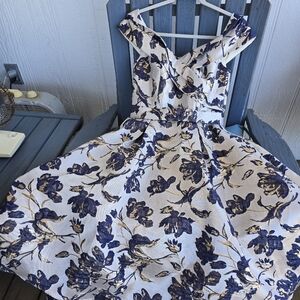 Olga CassiniFloral Print Women's Dress